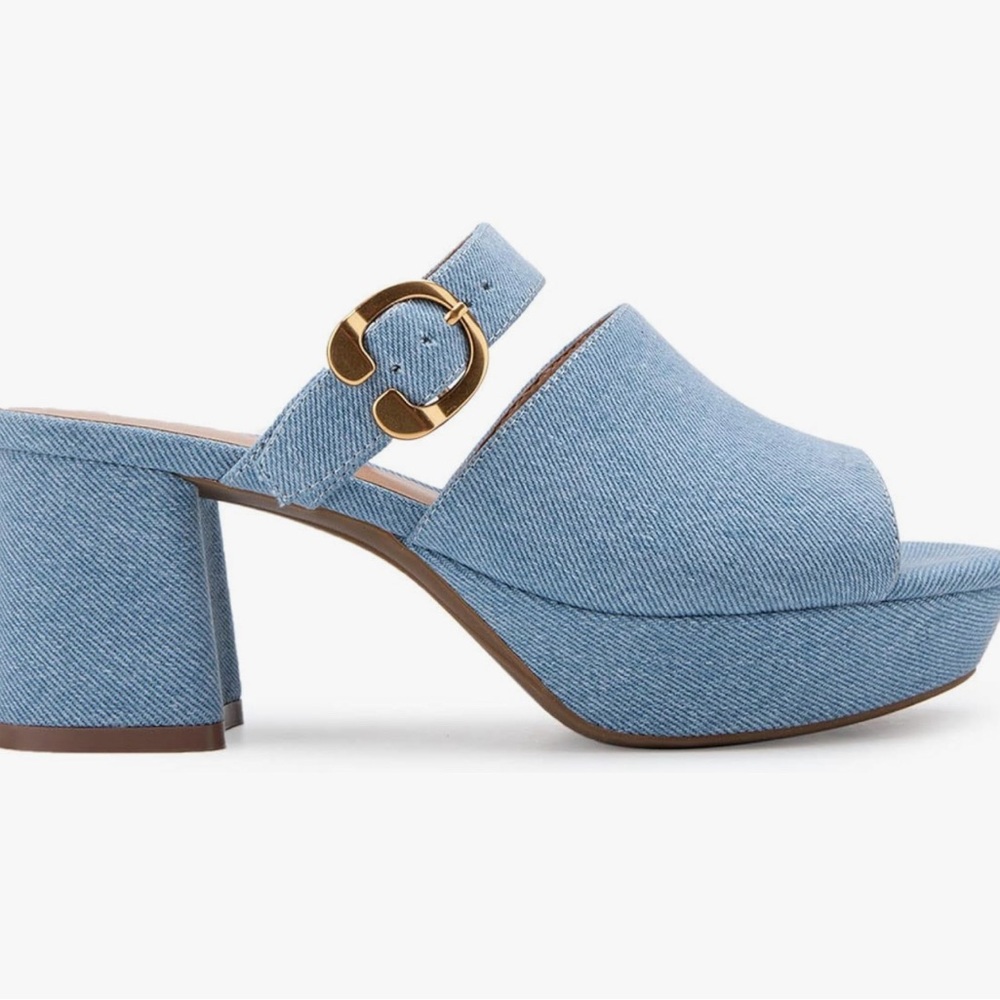 Aerosoles Denim Platform Heels